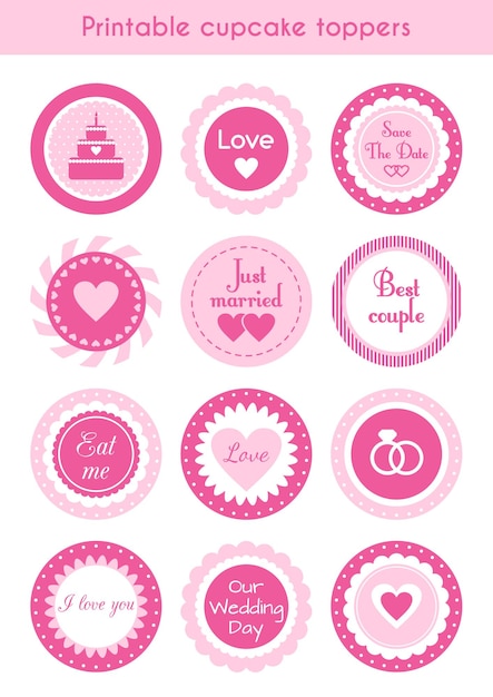 printable round tags or cupcake toppers