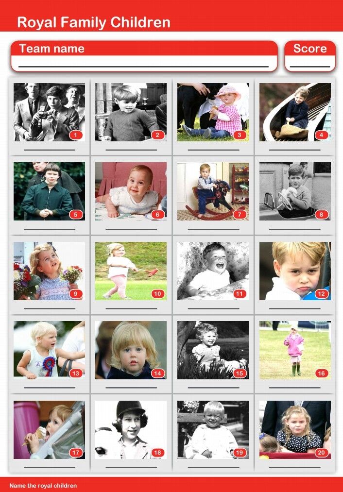 printable royal quiz