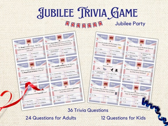 Royal Trivia Game, PRINTABLE Royal Party Quiz for Adults &  Kids  