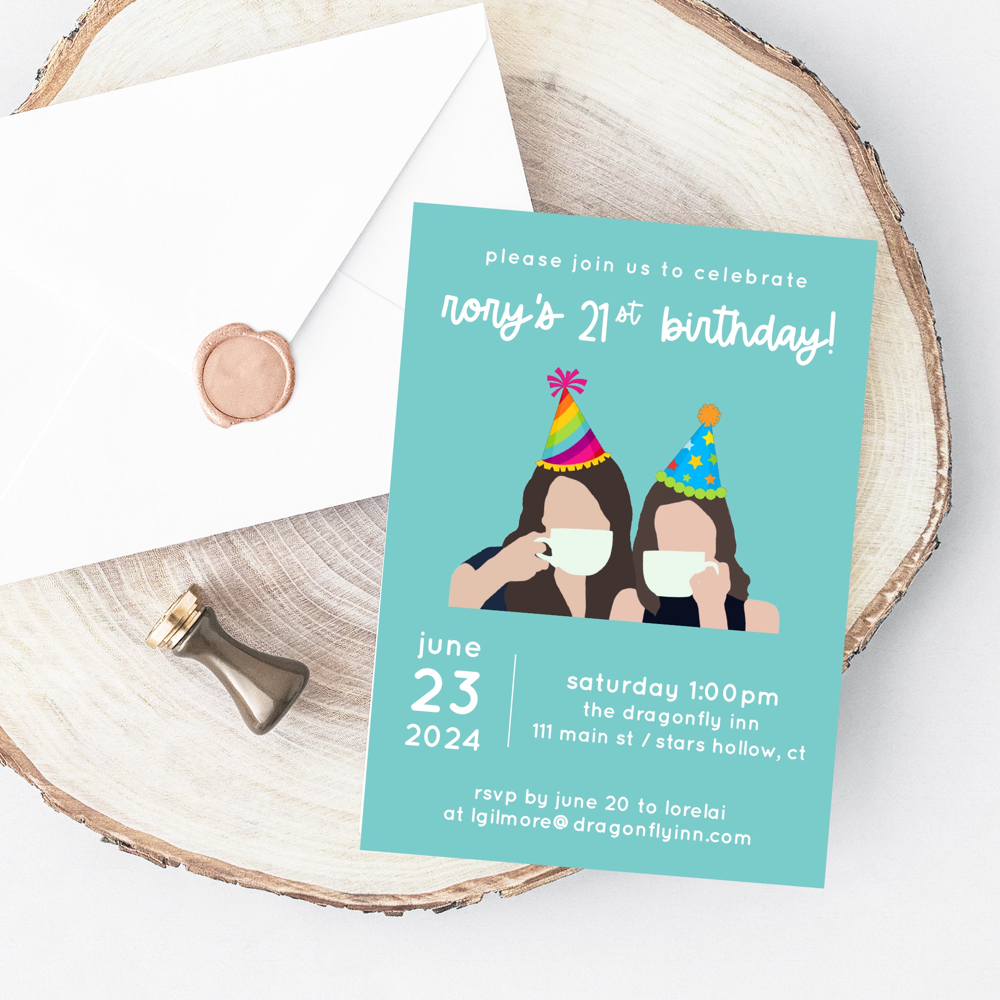 Gilmore Birthday Party Invitation Printable - awdesignsprintables