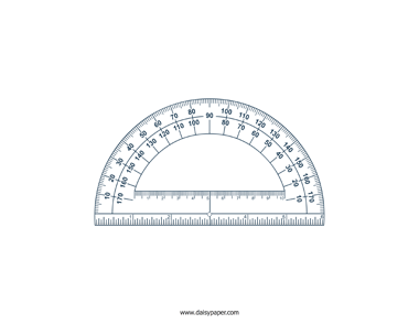 Printable Protractor With Ruler - Daisy Paper