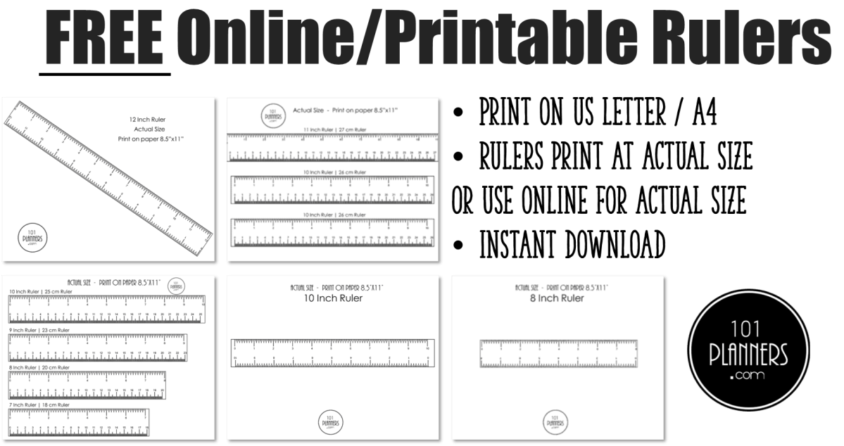 Elementary rulers - Printable Ruler