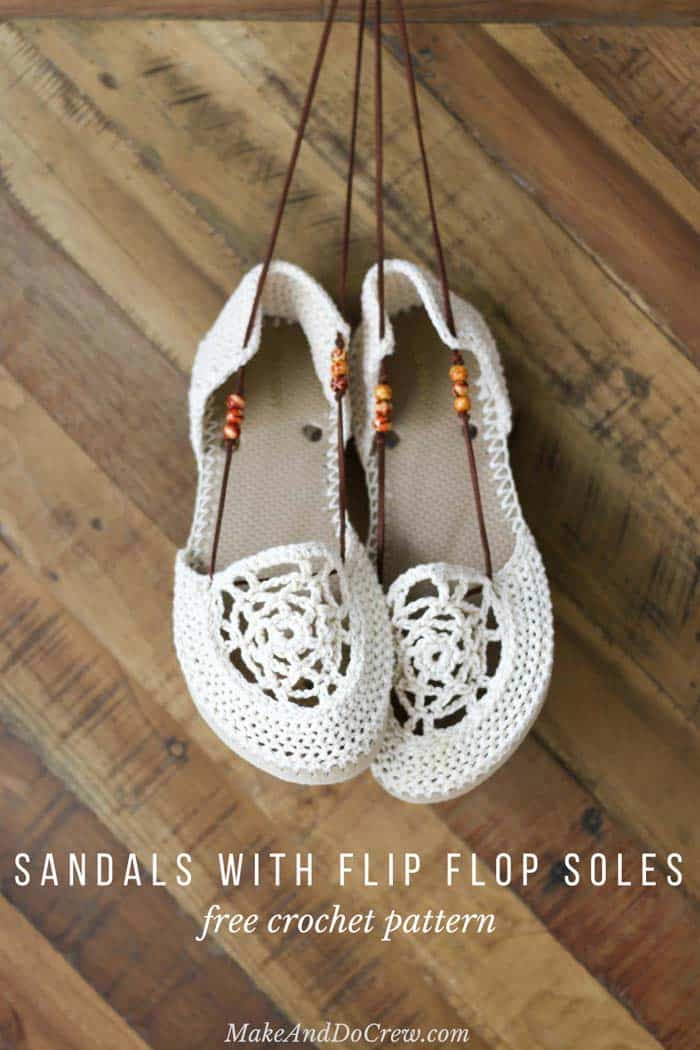 Dream Catcher Sandals with Flip Flop Soles Crochet pattern by Jess ...
