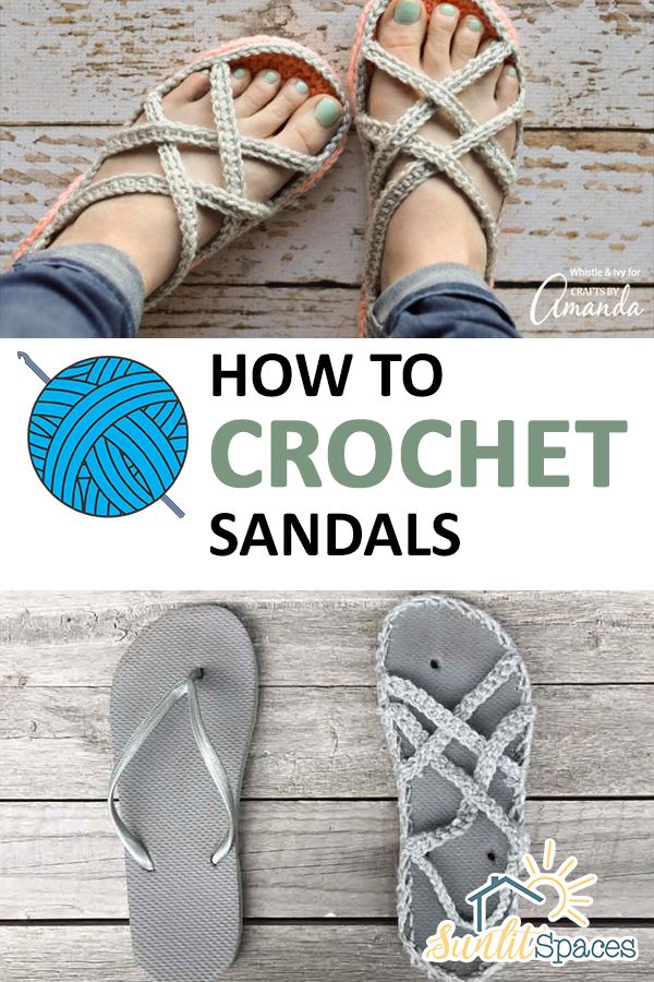 Crochet slippers - Preparing Sole base from Flip Flops | Step by step