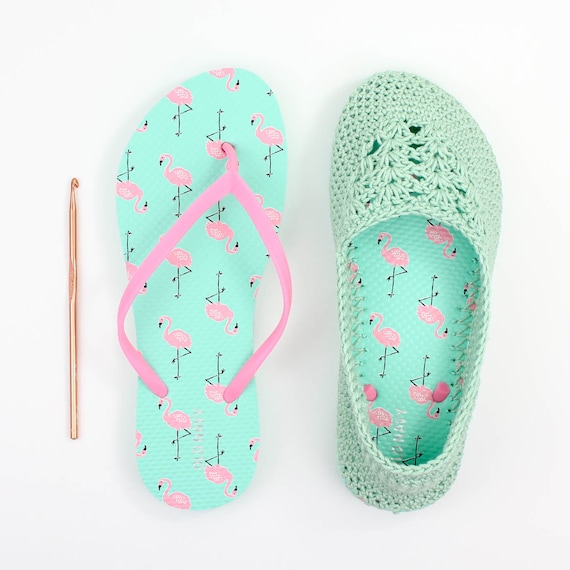 Crochet Pattern / Slippers With Flip Flop Soles / Crochet Winter ...