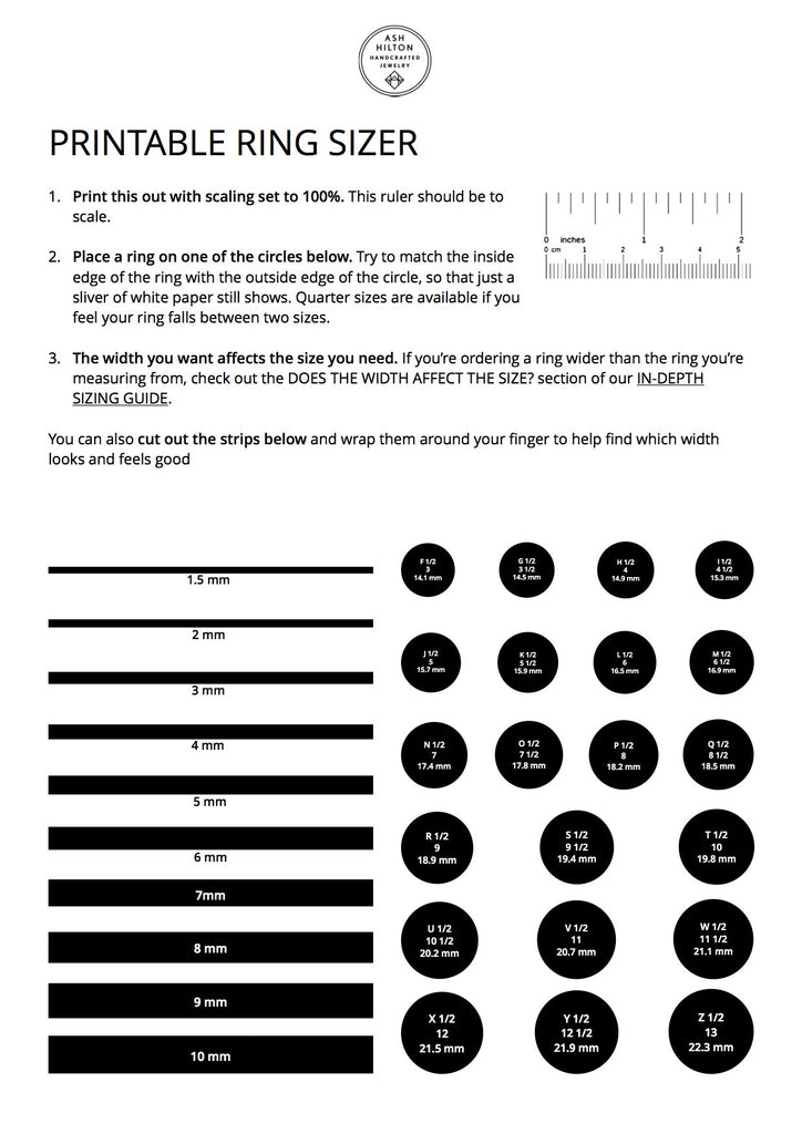 HOW TO MEASURE YOUR RING - Ash Hilton Jewellery