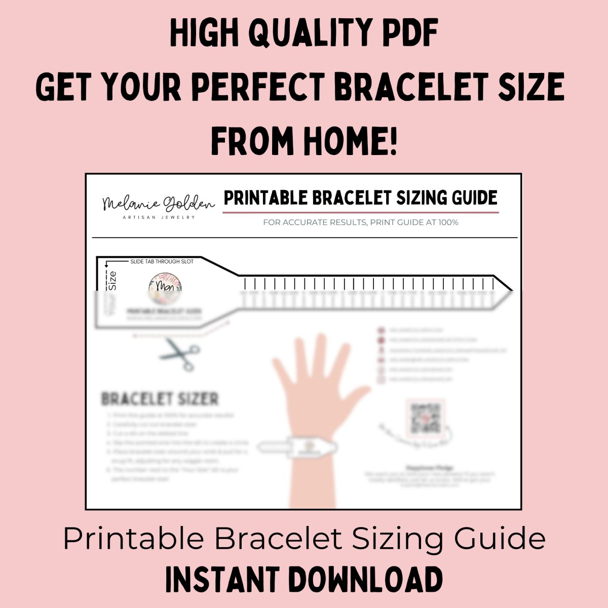 bracelet-sizing-guide-melanie-golden-jewelry-worksheets-library for Free Printable Printable Bracelet Sizer Bracelet Sizing Guide – Melanie Golden Jewelry - Worksheets Library for Free Printable Printable Bracelet Sizer