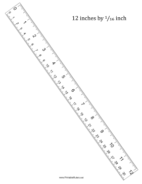 Ruler 12-Inch By 16 With cm - Printable Ruler