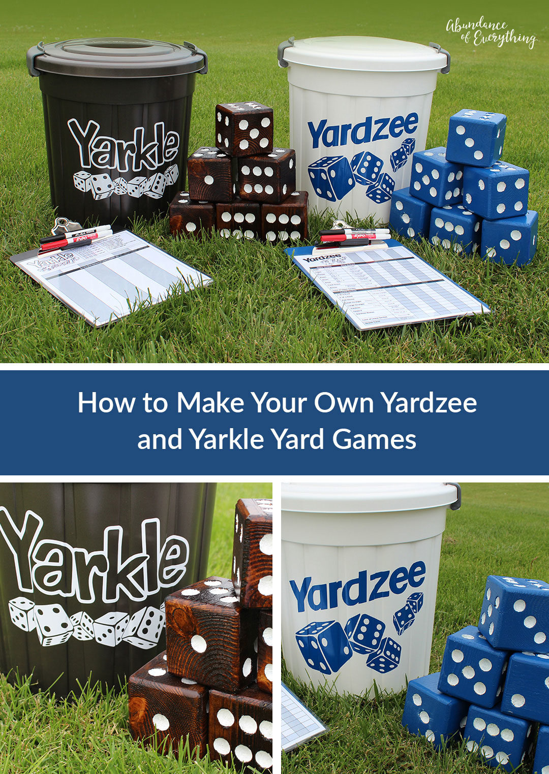 How to Make Your Own Yahtzee (Yardzee) and Farkle (Yarkle) Yard ...