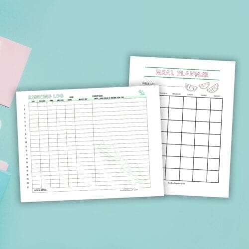 Free RUNNING LOG and MEAL PLANNER for Runners - Run Eat Repeat
