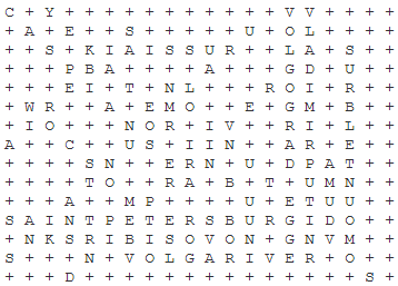 Russia Printable Word Search Puzzle | Student Handouts