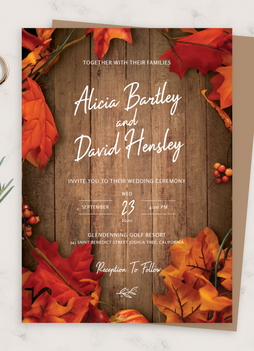 Rustic Wedding Invitations - Get Printed or Digital