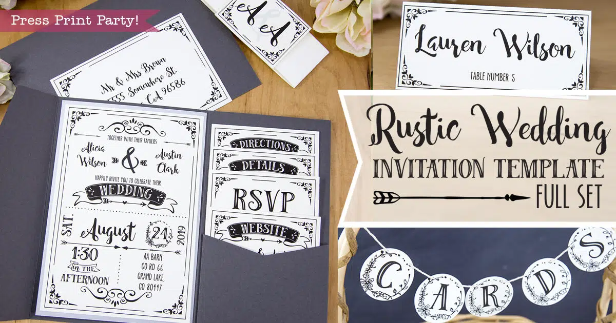 13 Wedding Invitation Templates You Can Download &  Print