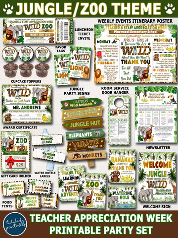 printable safari jungle signs