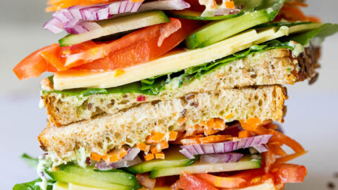 Easy healthy salad sandwich