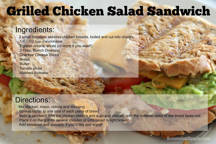 printable sandwich recipes