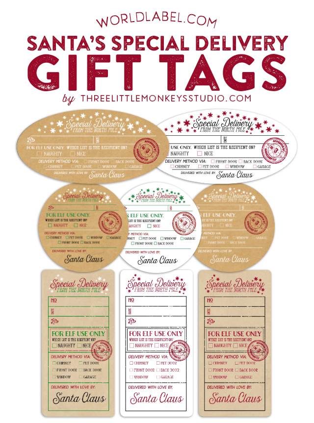 FREE! - Printable Christmas Labels - Gift Tags for Presents