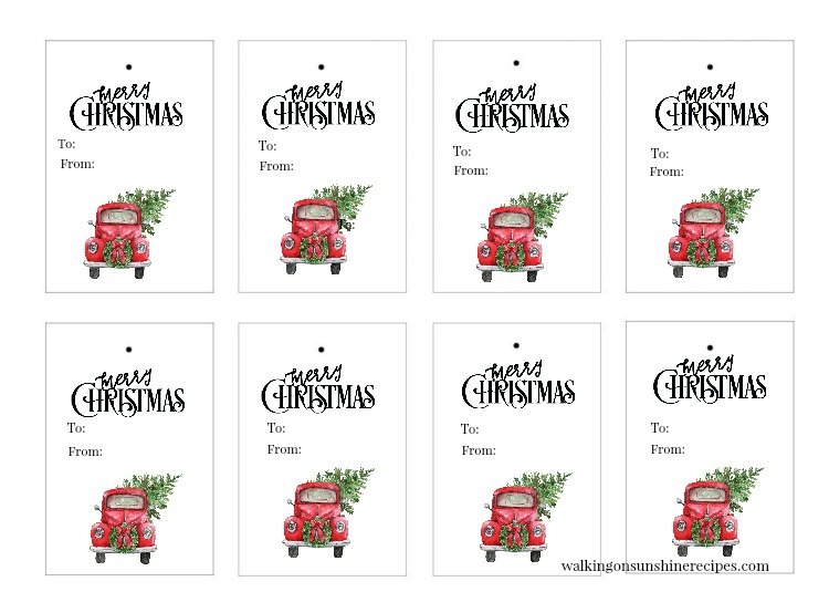Santa gift tag printable in the Free printable library. Download ...