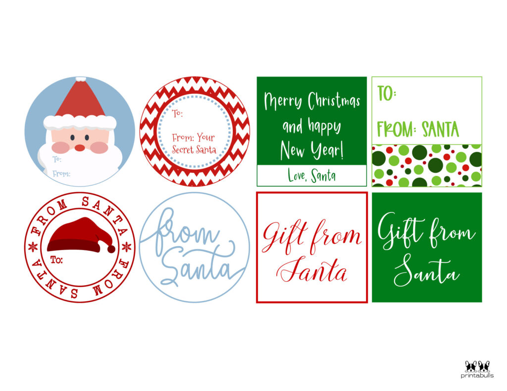 printable santa labels