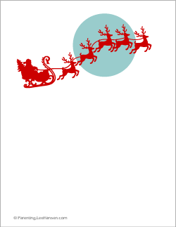 printable santa note paper
