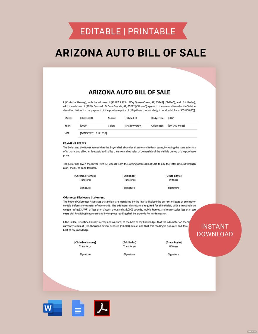 printable sc vehicle bill of sale