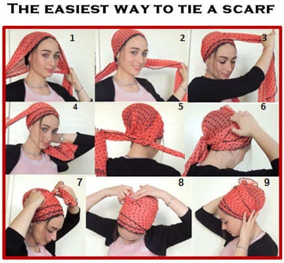 How to Tie My Headscarf Tichel, Hair Snood, Head Covering, Jewish ...