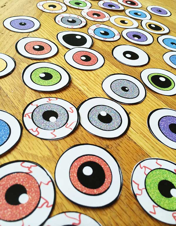 printable scary eyes