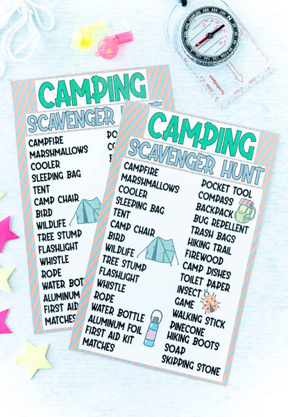 printable scavenger hunt camping