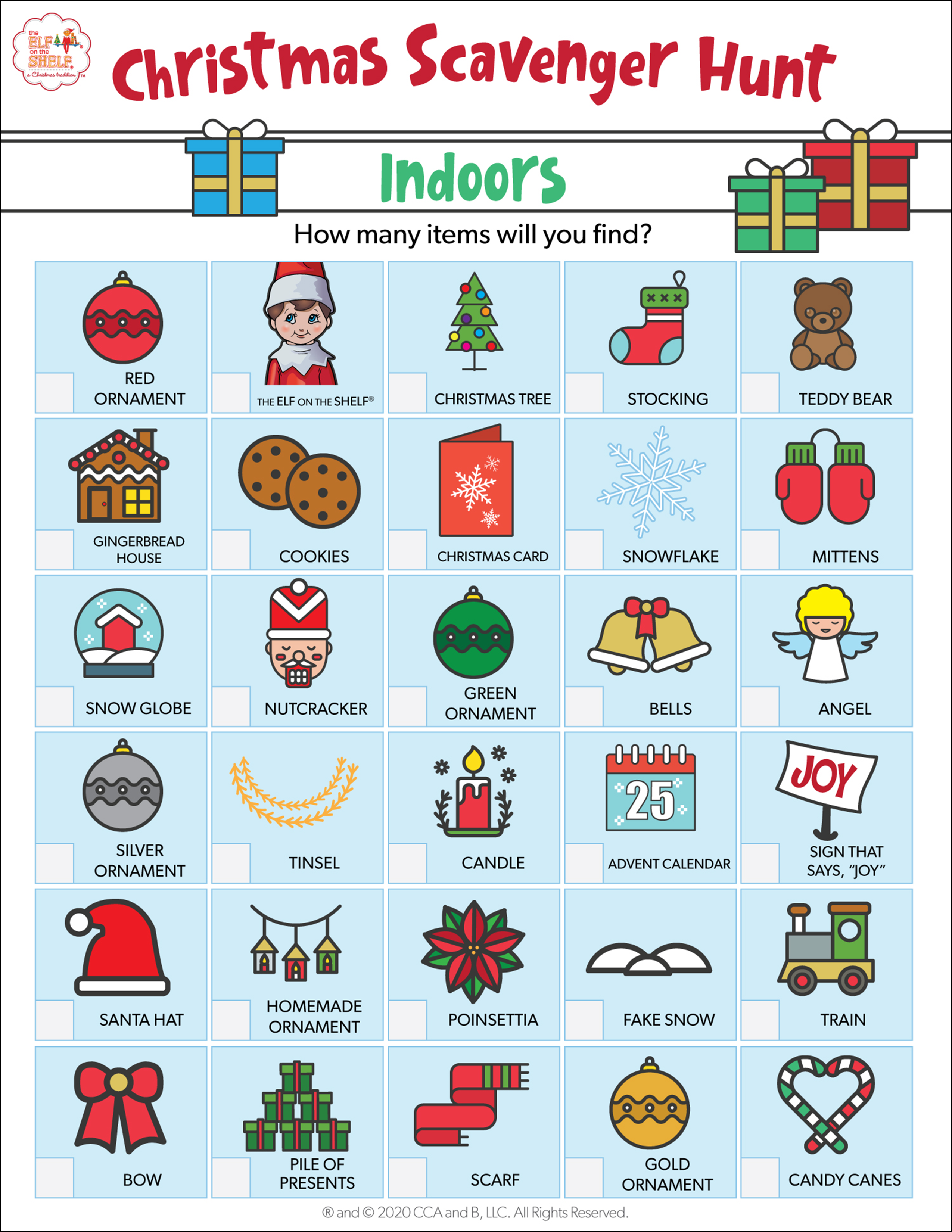 printable scavenger hunt cards