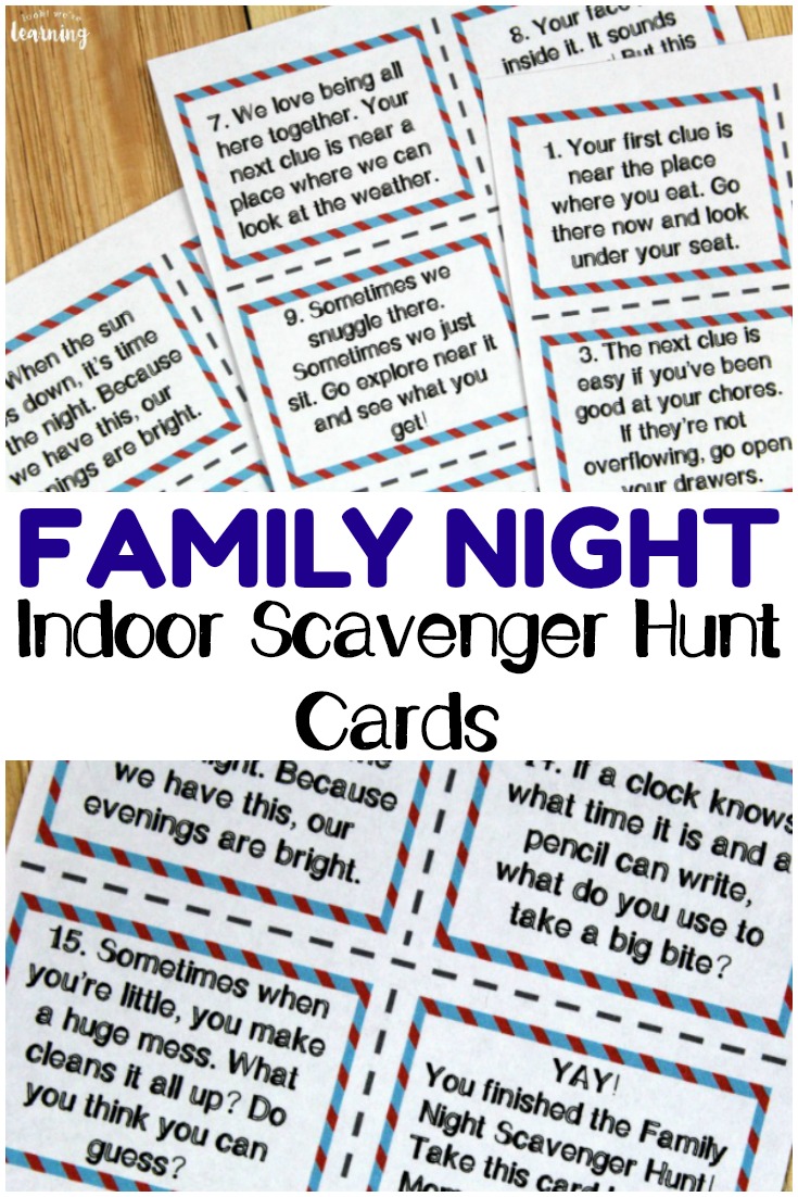 printable scavenger hunt clues for around the house
