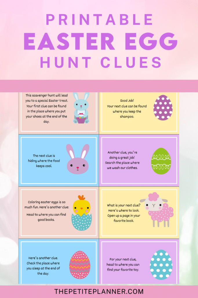 Free Printable Easter Scavenger Hunt Clues!
