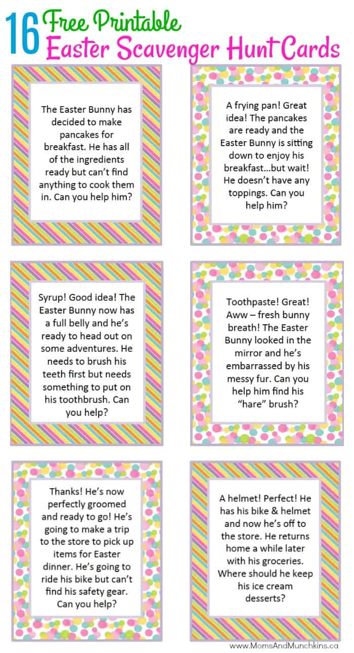 Easter Scavenger Hunt Ideas - Moms &  Munchkins