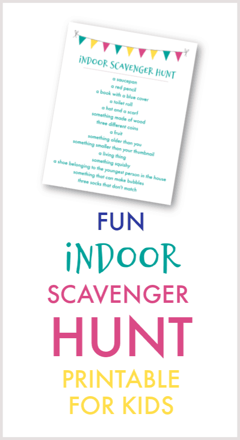 Free printable indoor scavenger hunt for kids - NurtureStore