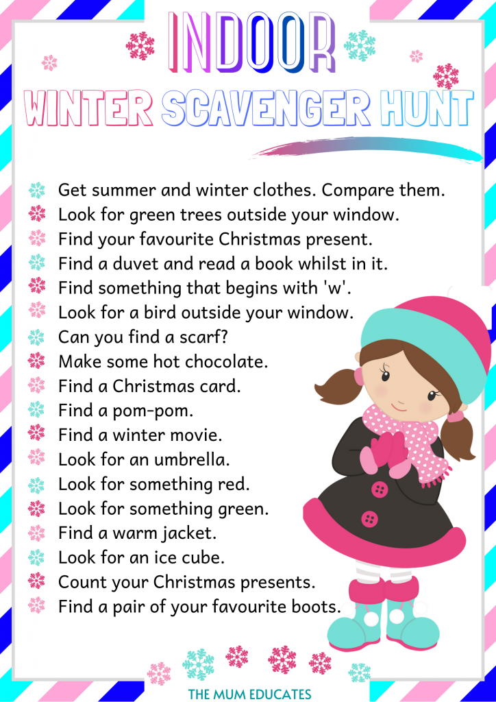 Free Printable Scavenger Hunt for Kids - Ideas - The Mum Educates