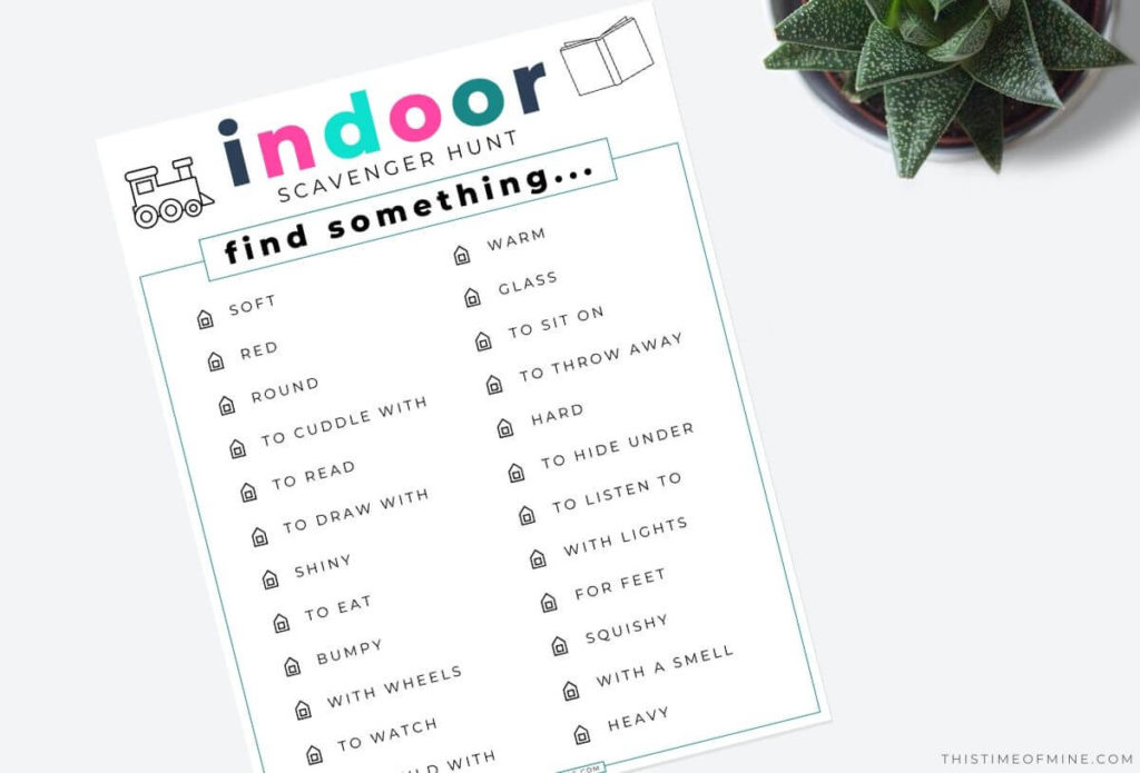 printable scavenger hunt indoor