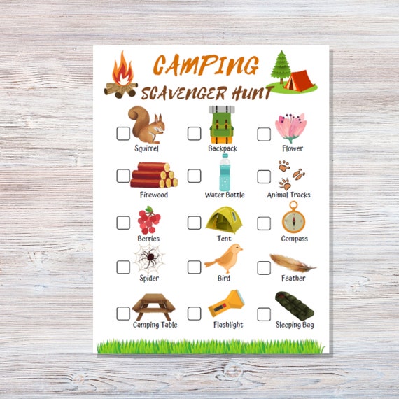 printable scavenger hunt outdoors