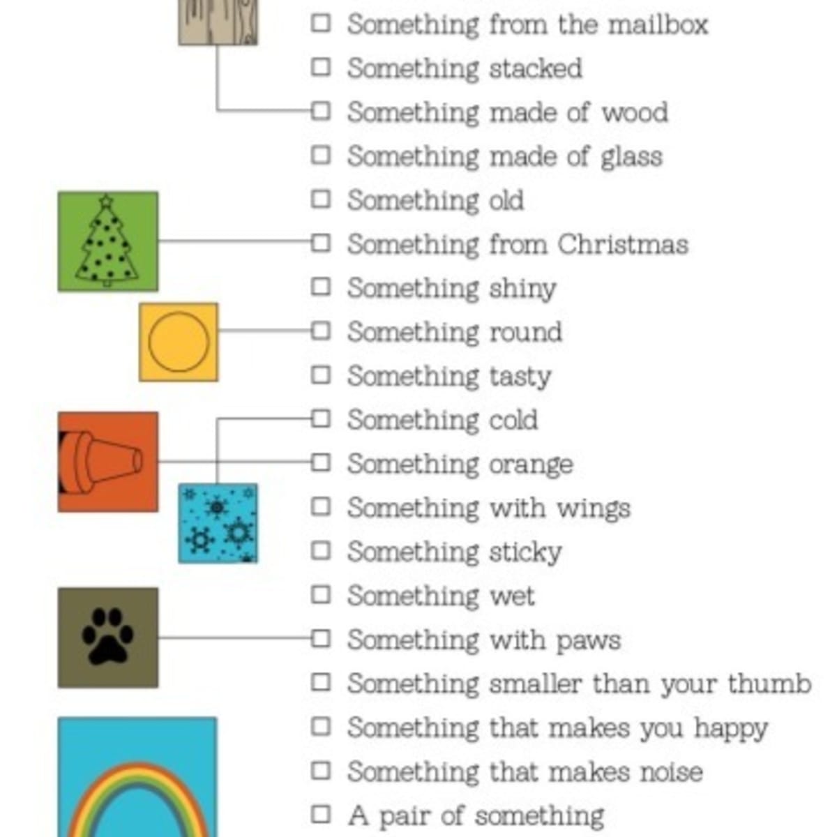 printable scavenger hunt outdoors