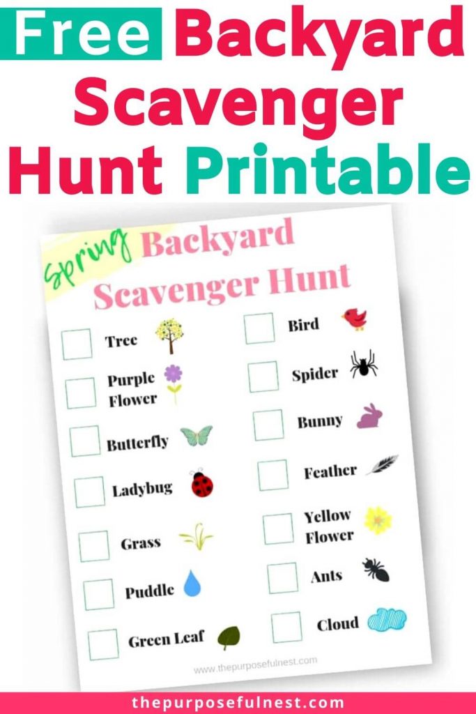 Free Printable Spring Scavenger Hunt For Kids - The Purposeful Nest