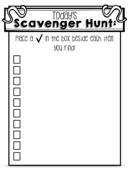 printable scavenger hunt template