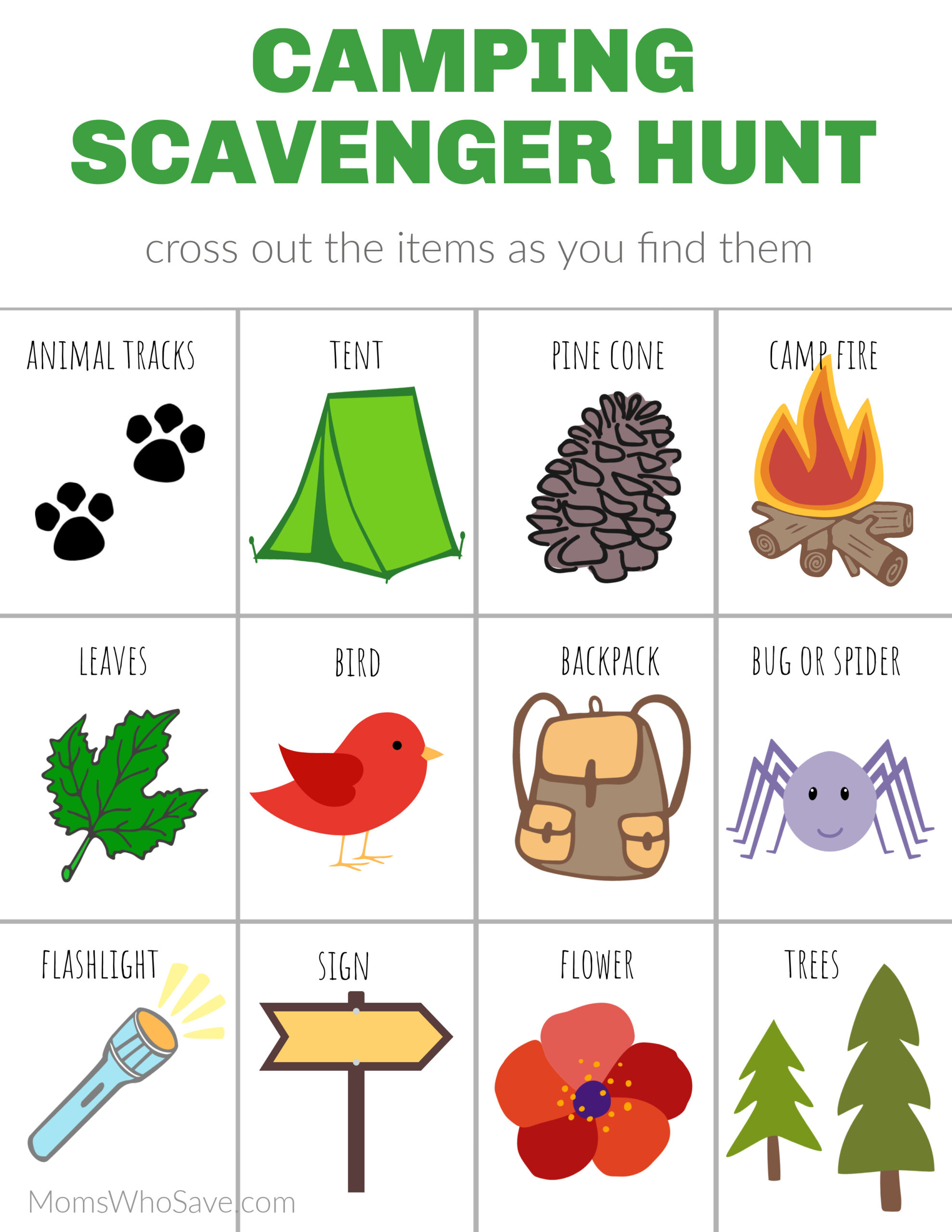 printable scavenger hunt