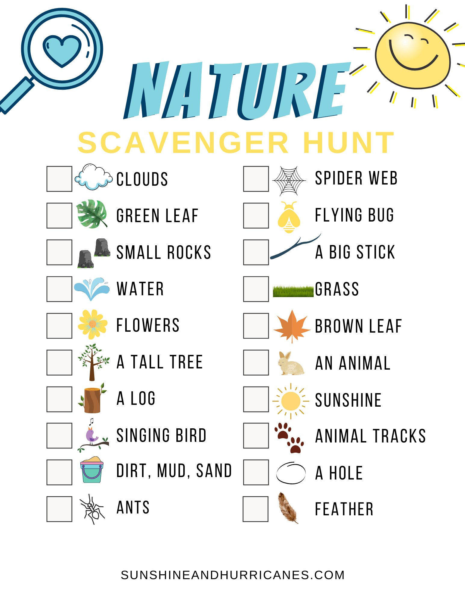 printable scavenger hunt