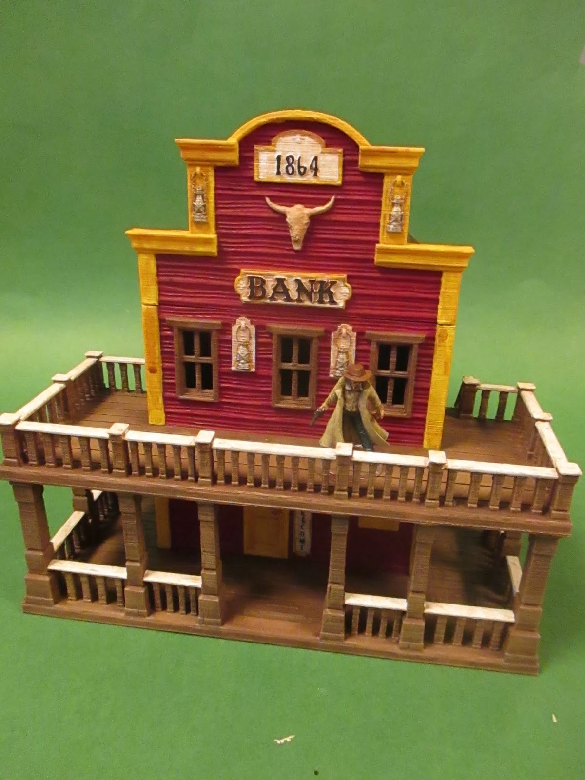 The Miniatures Man: Wild West Bank from Printable Scenery