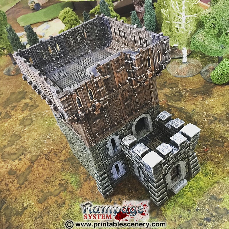 printable scenery rampage castle