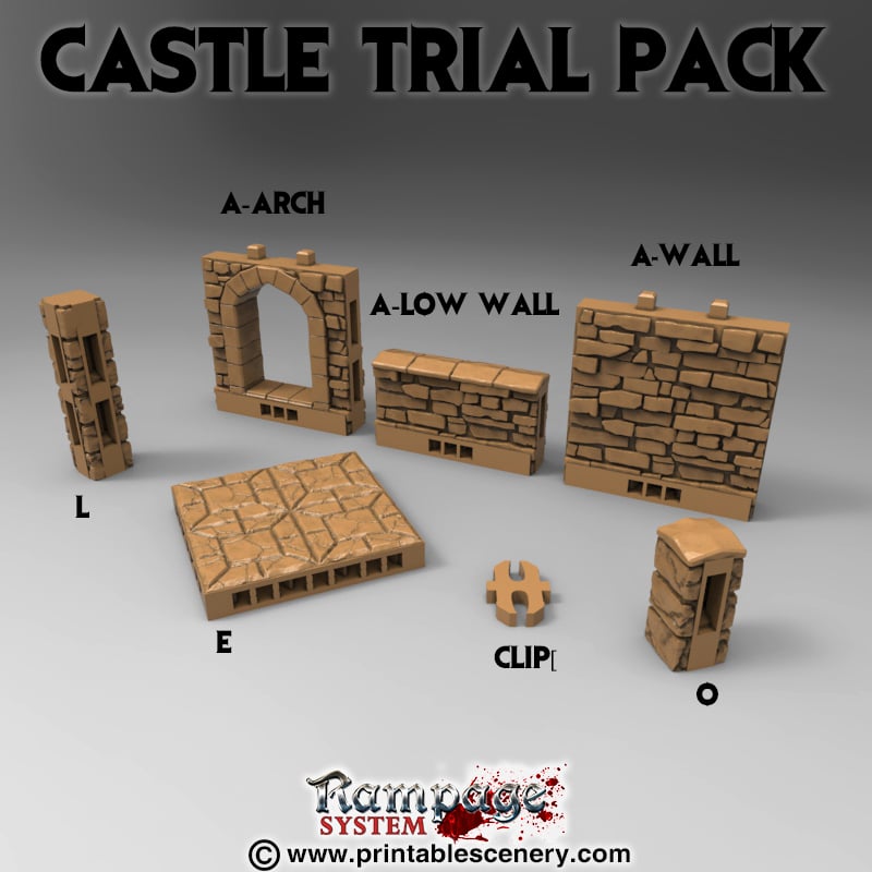 Rampage Castle trial pack - Printable Scenery