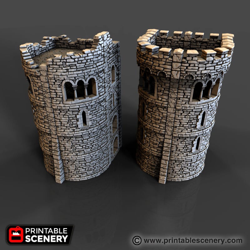 printable scenery rampage castle