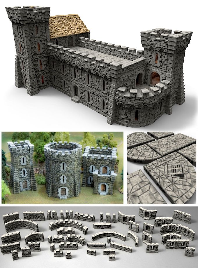 printable scenery rampage castle