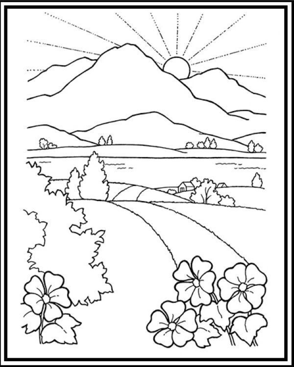 printable scenery to color