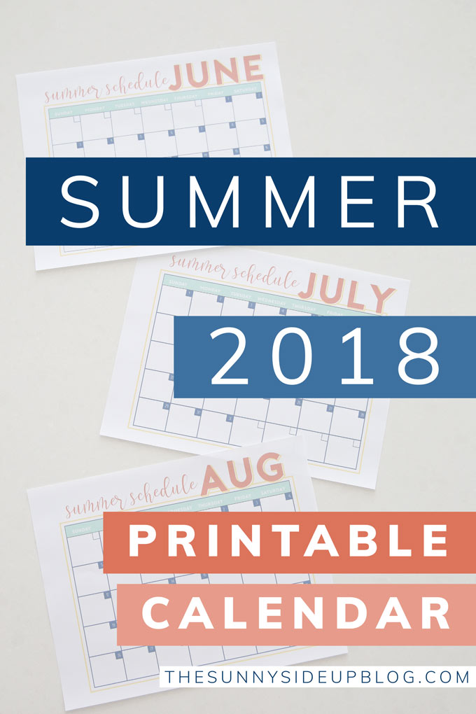printable schedule august 2018