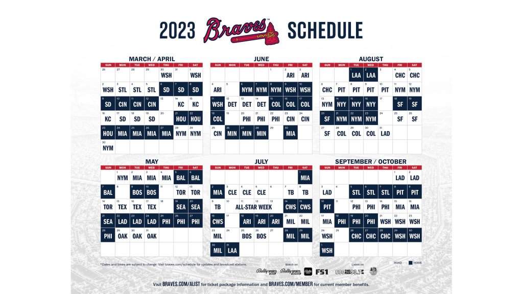 Printable 2024 Atlanta Braves Schedule