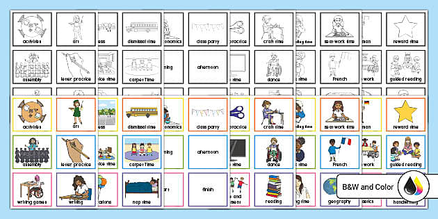 Visual Preschool Schedule Cards | SPED | Twinkl USA - Twinkl